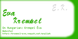 eva krempel business card